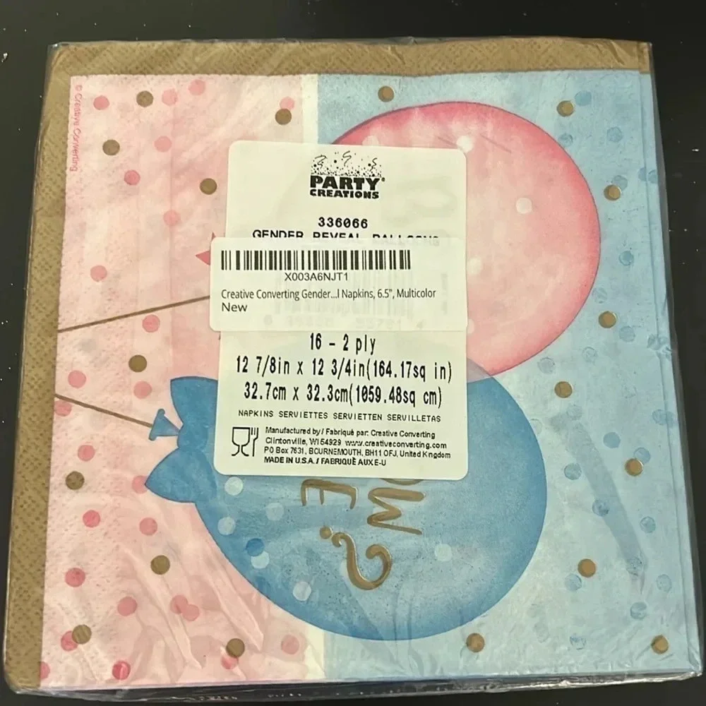 Bundle of Gender Reveal Party Napkins | Gender Reveal | Baby Shower | Baby